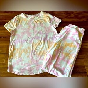 Girls Cat & Jack pink tie dye set